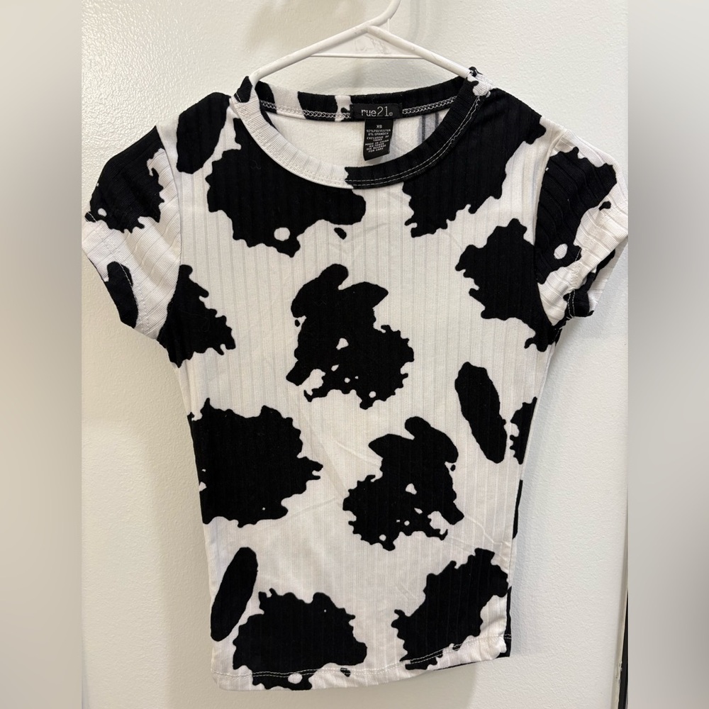Cow Print Baby Tee
